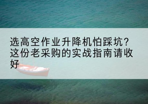 灵石高空作业升降机厂家推荐-选高空作业升降机怕踩坑？这份老采购的实战指南请收好