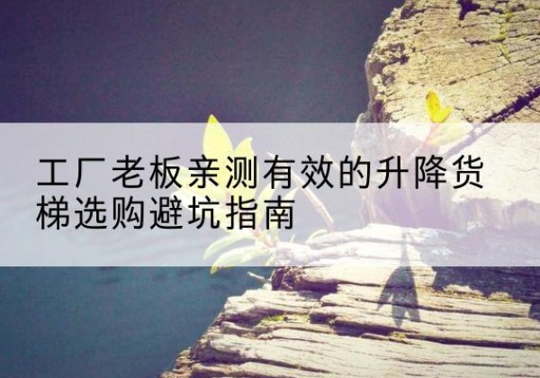 灵石升降货梯怎么选-工厂老板亲测有效的升降货梯选购避坑指南